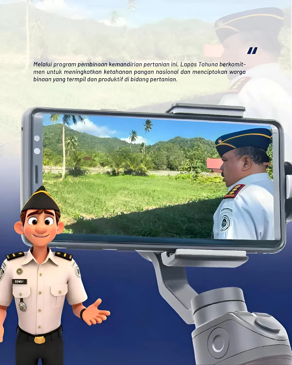 Kalapas Tahuna Saat Tinjau Perkebunan