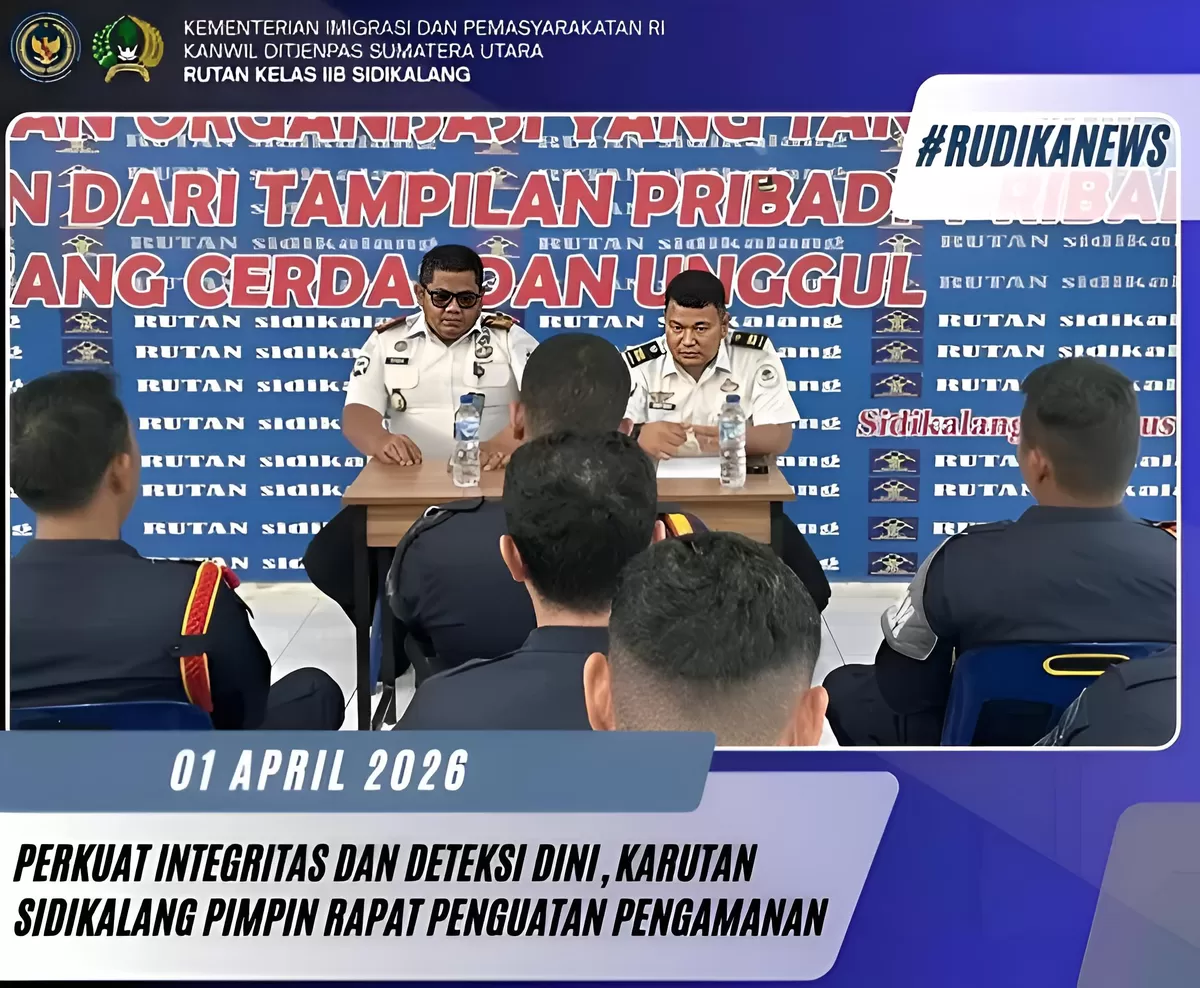 Karutan Sidikalang dan Jajaran Saat Rapat Koordinasi Internal