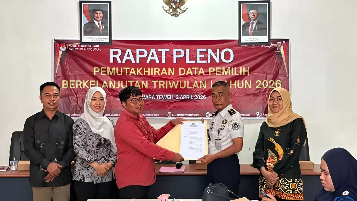 Petugas Lapas Muara Teweh Saat Hadiri Rapat Rekapitulasi Hasil PDPB Triwulan I Tahun 2026