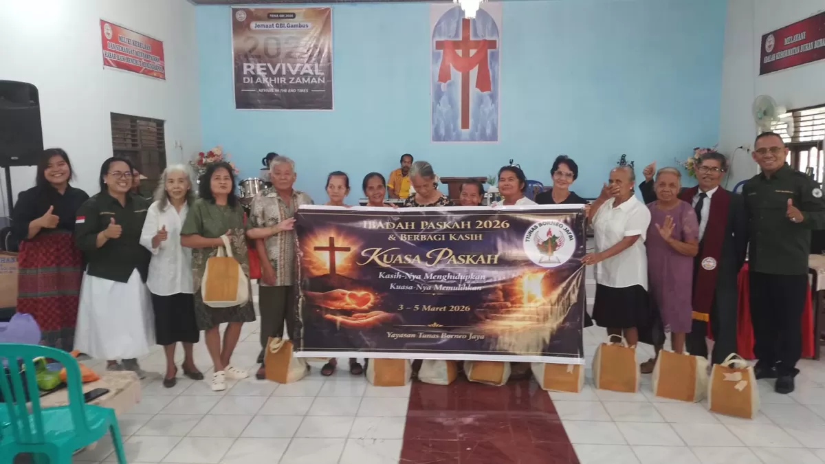 Yayasan Tunas Borneo Jaya Berbagi Kasih di GBI Gambus (Foto: Tim Media Yayasan Tunas Borneo Jaya)