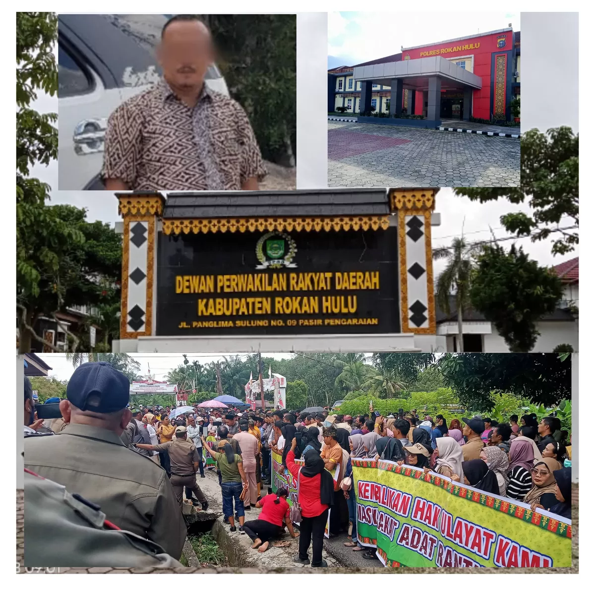 Foto  Massa Aksi Damai Dugaan Kriminalisasi Seret  Sariman Siregar  Di Rokan Hulu Gempar ! Ternyata Kasusnya Dugaan Penggelapan Mobil (NAWACITAPPST.COM)