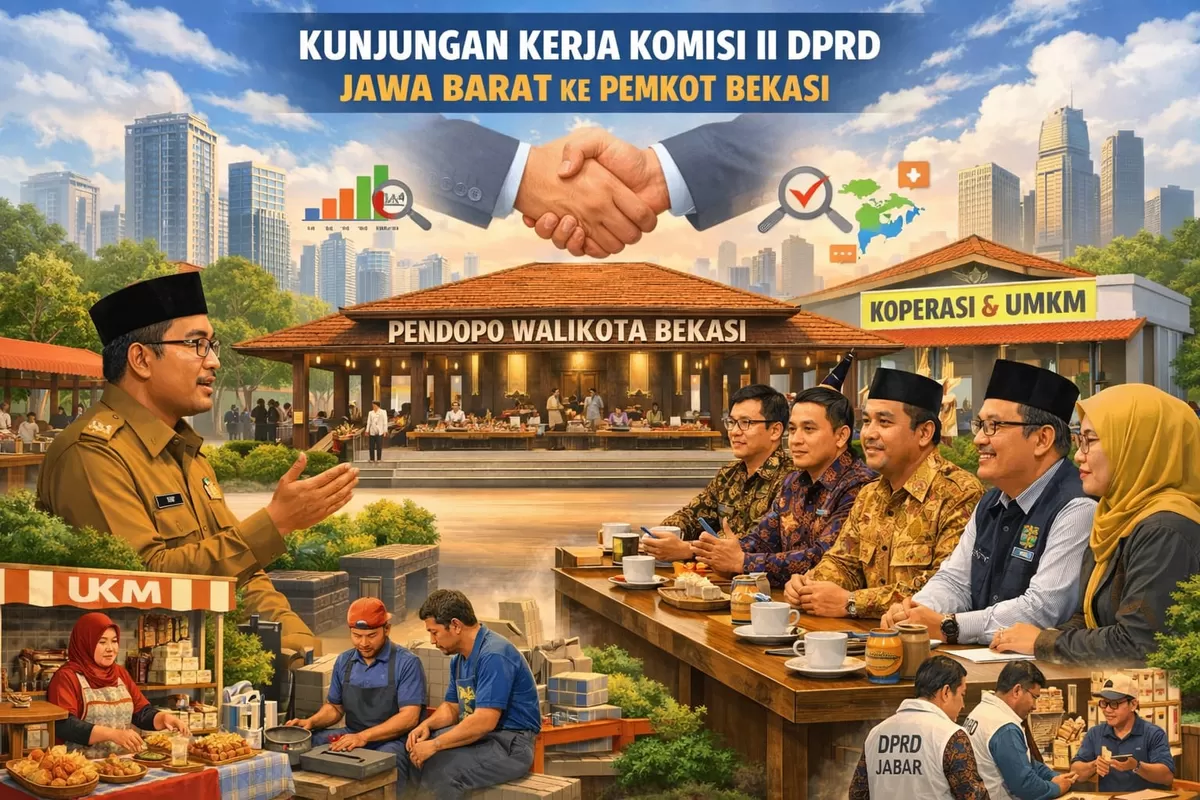 Ilustrasi Kunjungan Kerja Komisi II DPRD Jawa Barat ke Pemkot Bekasi  (Ai)