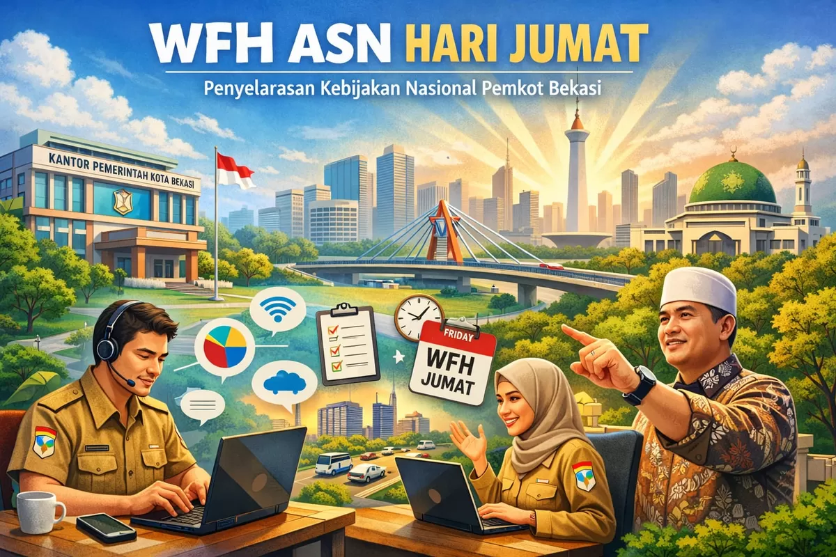 Ilustrasi Pemerintah Kota Bekasi Geser Jadwal WFH ASN ke Hari Jum'at (Ai)