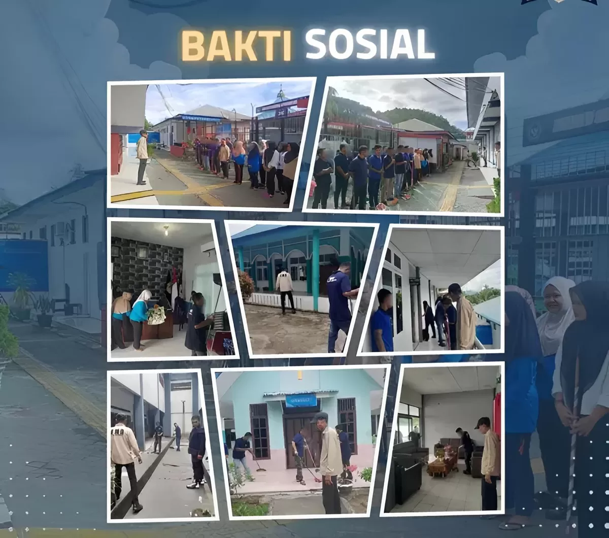Petugas dan Warga Binaan Lapas Panyabungan Saat Kegiatan Bakti Sosial
