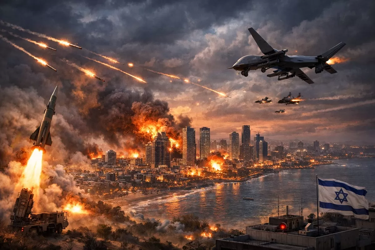 Ilustrasi Iran mengancam akan melangsungkan pengeboman ke Tel Aviv dalam Hitungan Jam Jika Agresi di Lebanon Selatan Tak Berhenti (Ai)