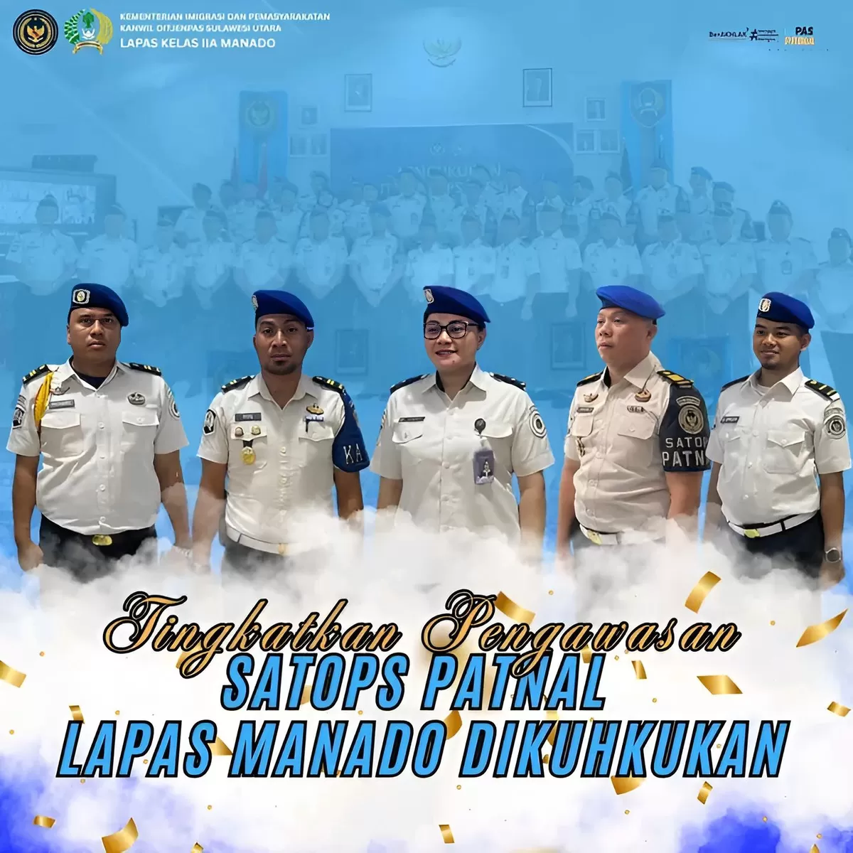 Petugas Lapas Manado Saat Mengikuti Pengukuhan Satops Patnal