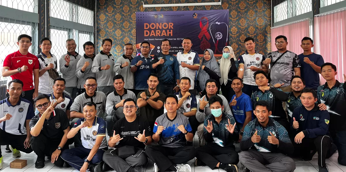 Kalapas Muara Teweh dan Jajaran Saat Kegiatan Donor Darah