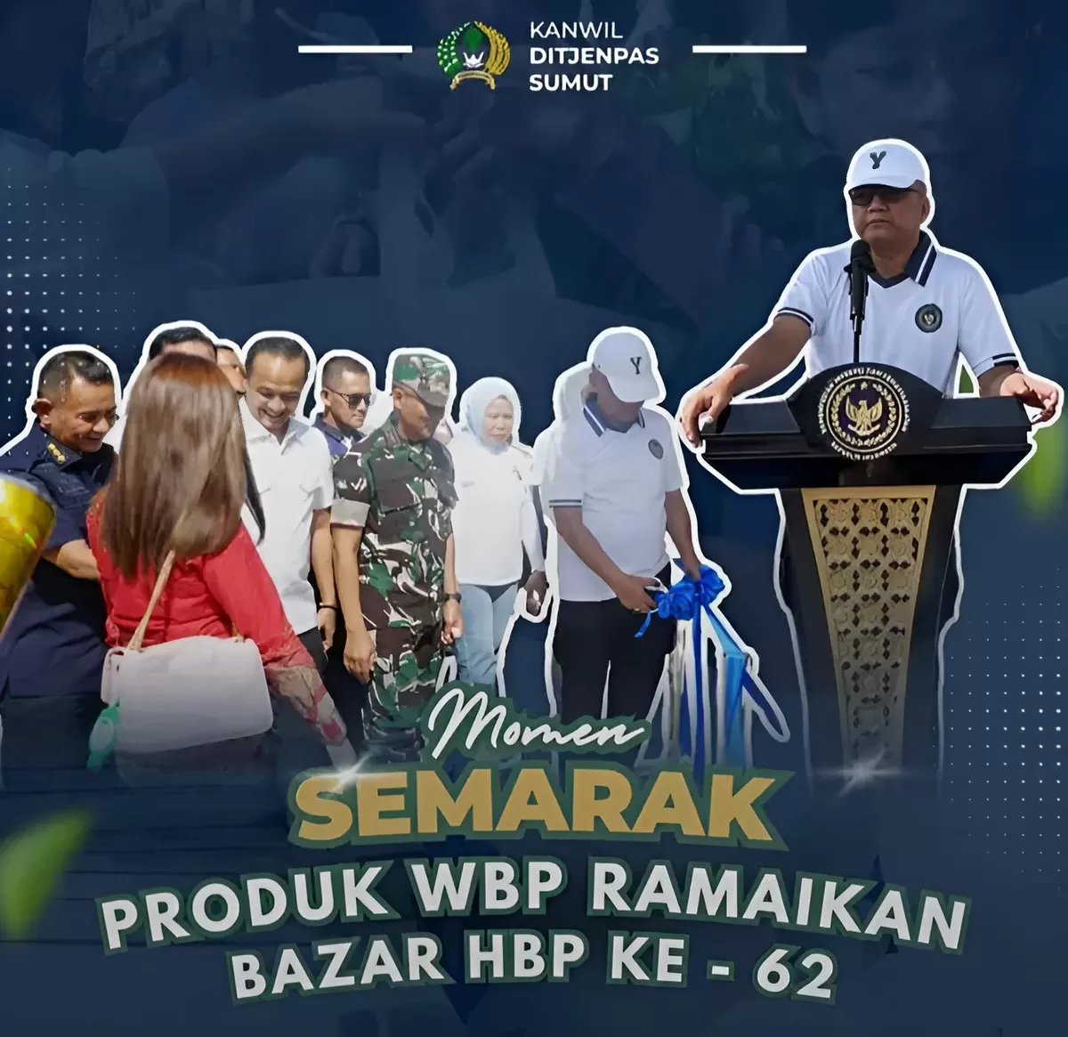 Kakanwil Ditjenpas Sumut Saat Kegiatan Bazar Produk Hasil Karya WBP