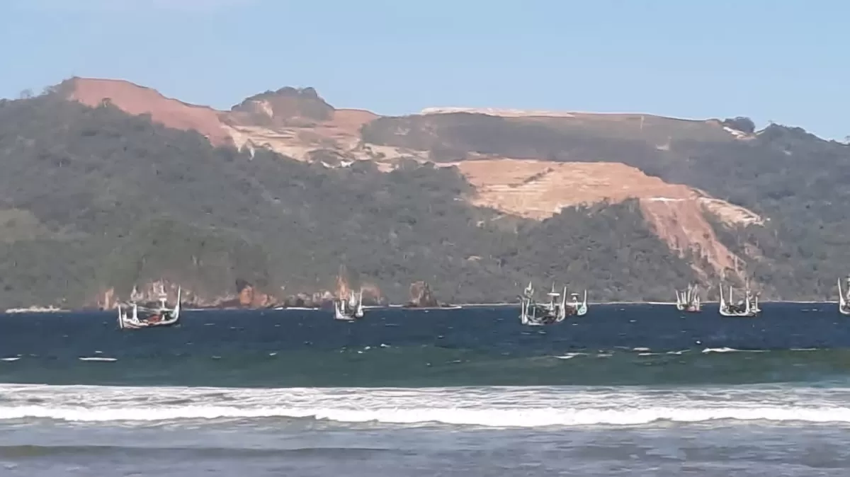 Penampakan tambang emas Tumpang Pitu Banyuwangi (Istimewa)