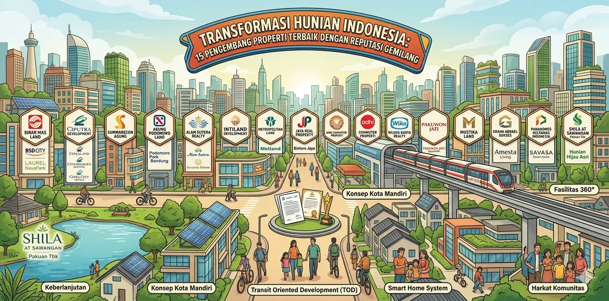 Ilustrasi 15 Pengembang Properti Terbaik dengan Reputasi Gemilang (Ai)