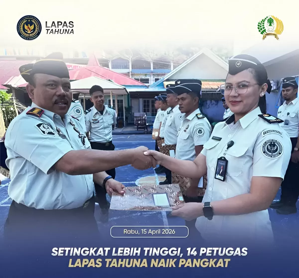Kalapas Tahuna Bersama Pegawai Naik Pangkat