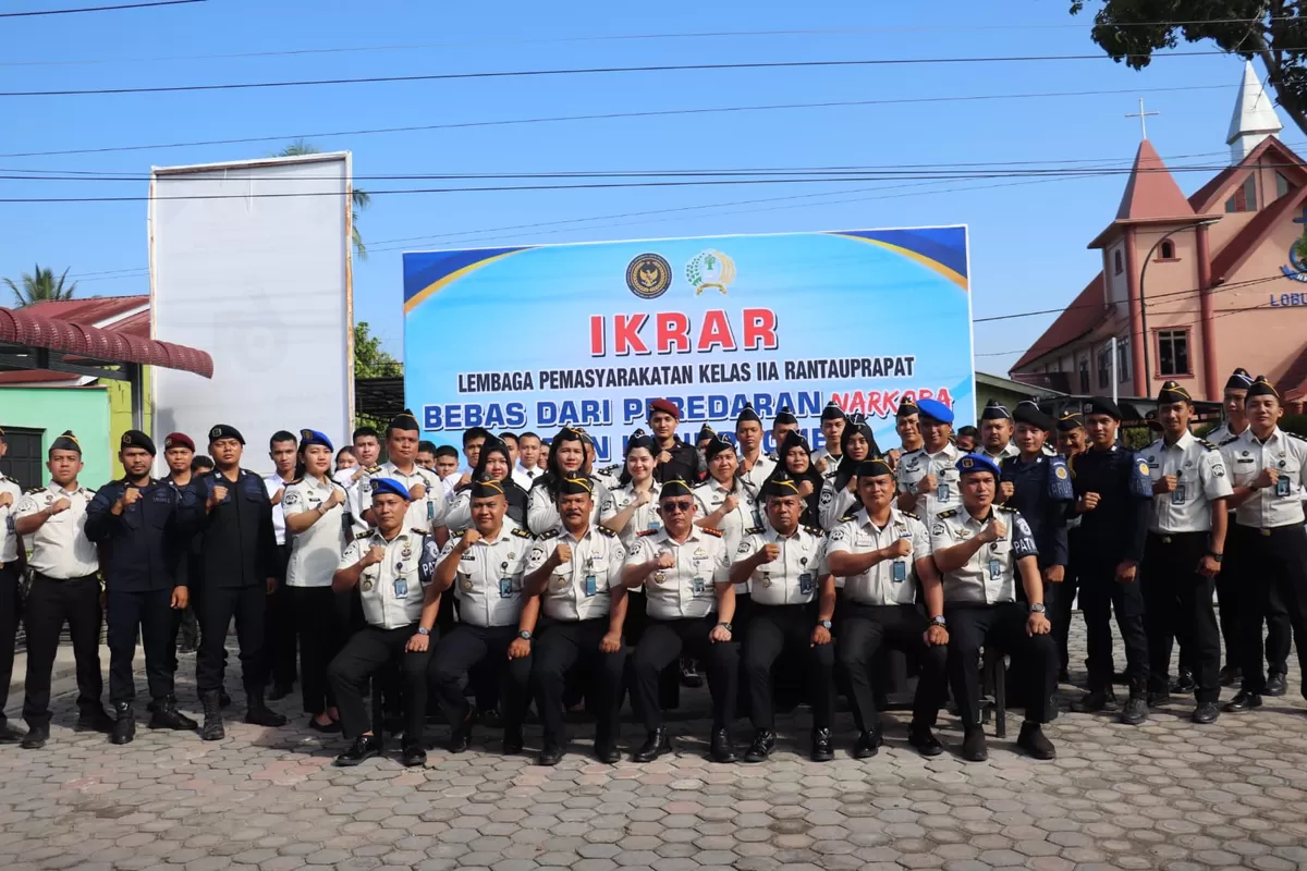 Kalapas Rantauprapat dan Jajaran Saat Ikrar Zero Halinar