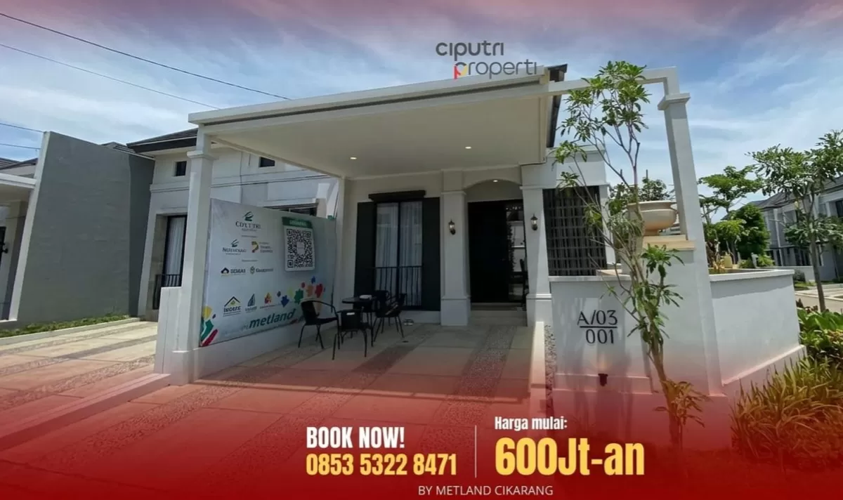 Hunian modern bergaya minimalis di Metland Cikarang (Istimewa)