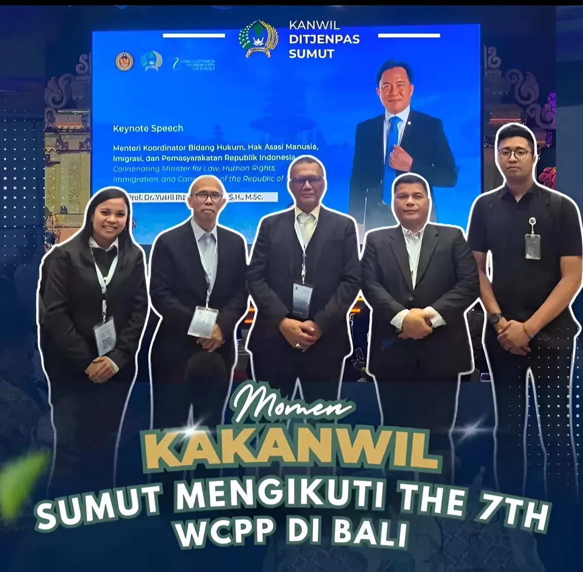 Kakanwil Ditjenpas Sumut Saat Hadiri WCPP di Bali