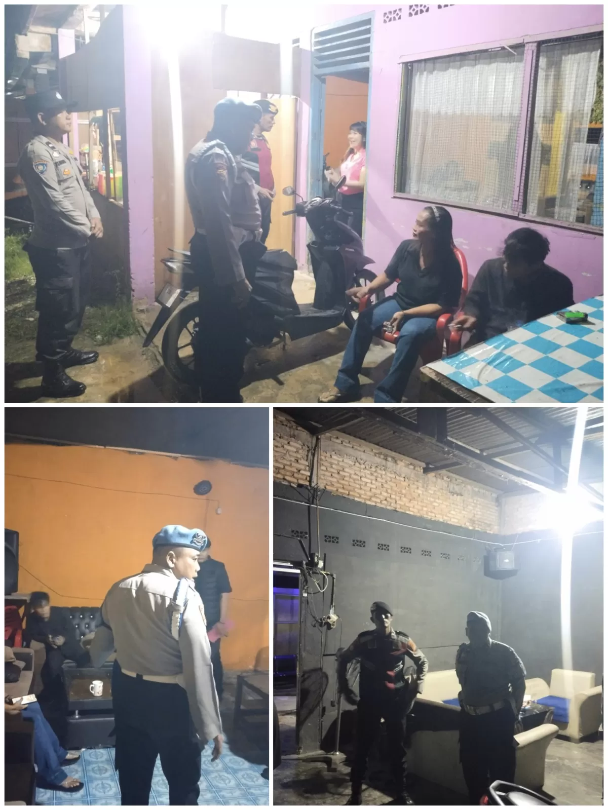 Polsek Koto Gasib Gelar Razia Serentak di Tempat Hiburan Malam, Persempit Ruang Gerak Peredaran Narkoba