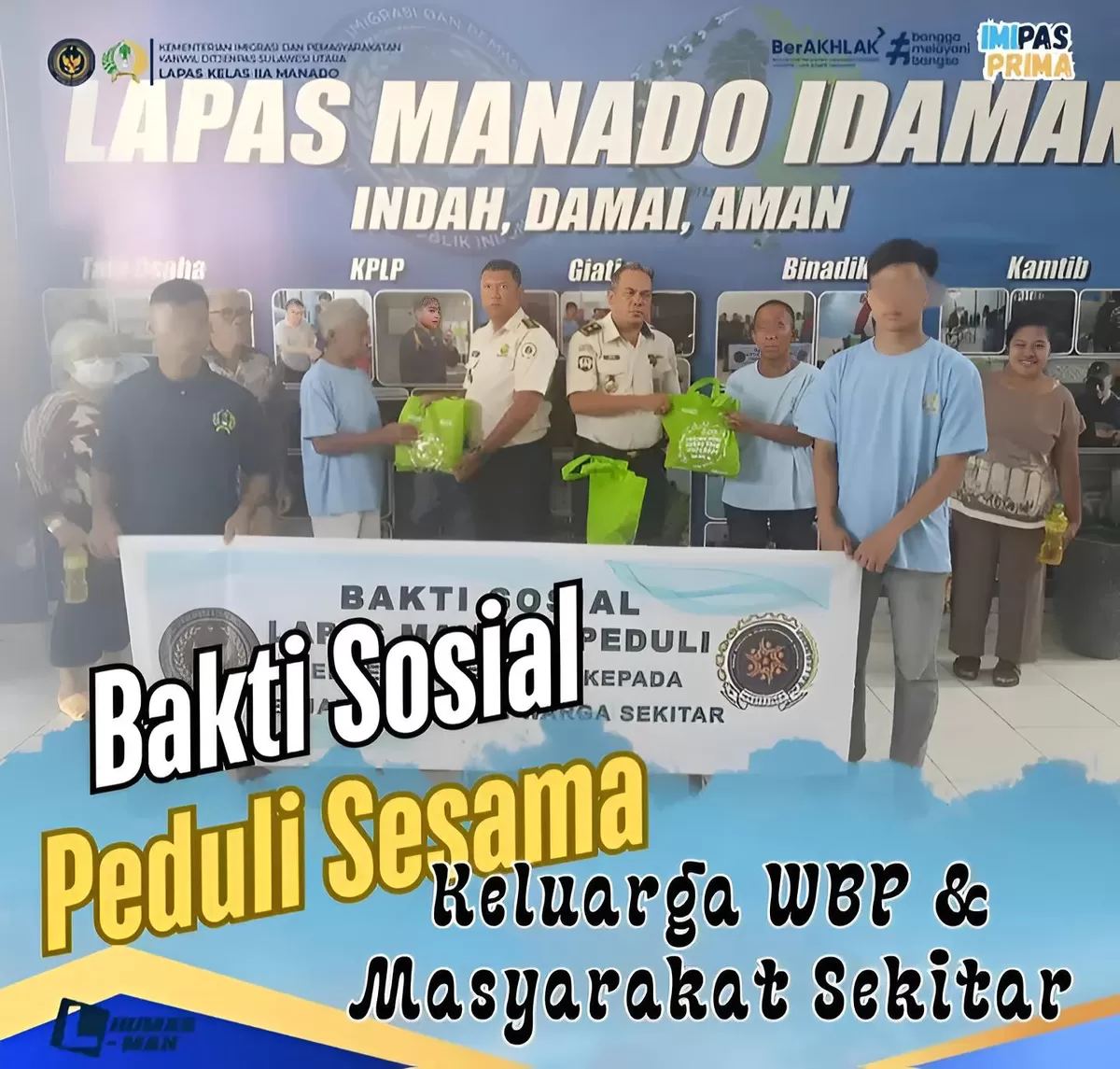 Petugas Lapas Manado Saat Kegiatan Bakti Sosial