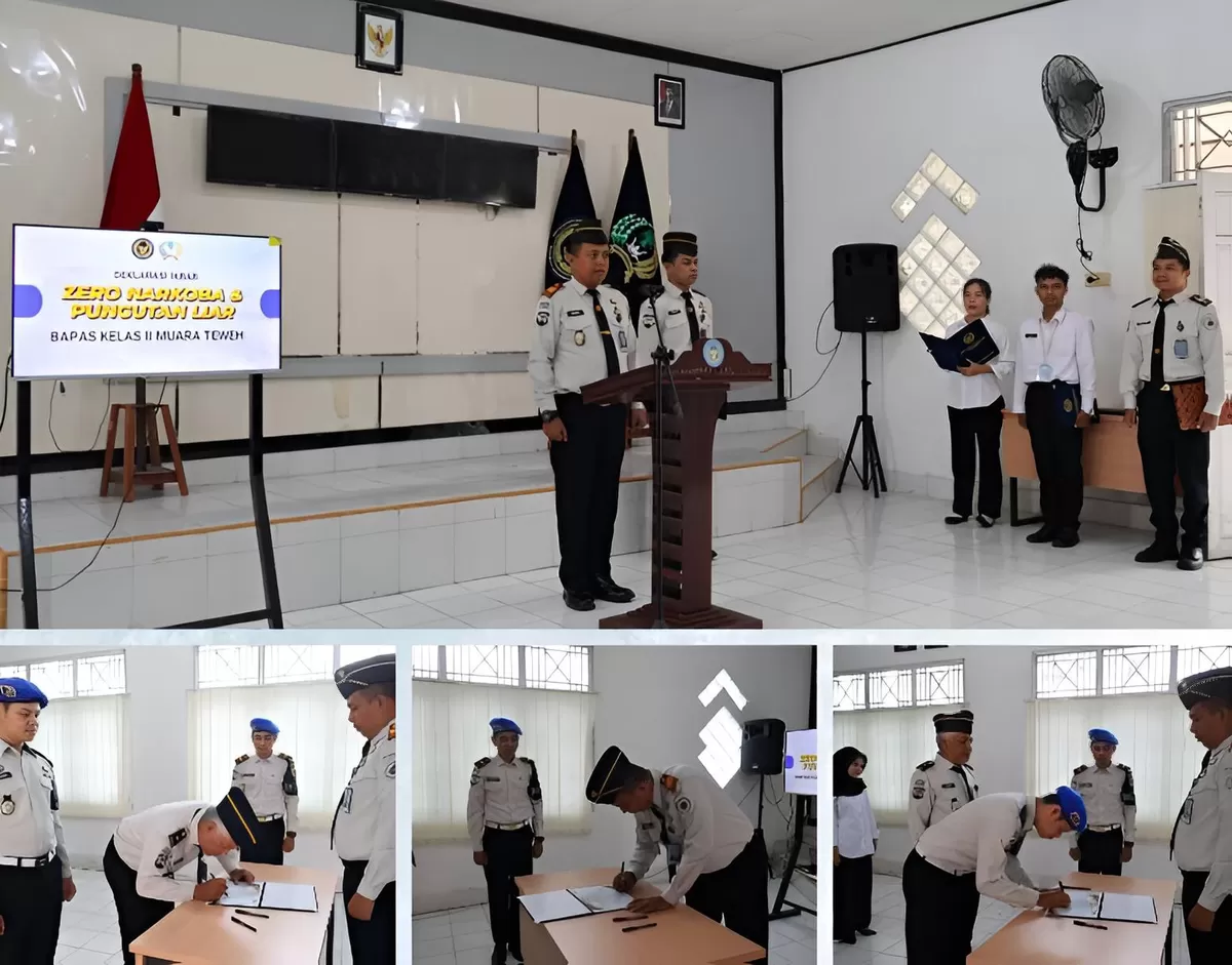 Kabapas Muara Teweh dan Jajaran Saat Deklarasi Ikrar Zero Narkoba dan Pungutan Liar