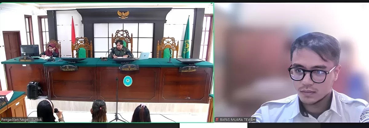PK Bapas Muara Teweh Saat Pendampingan Sidang ABH