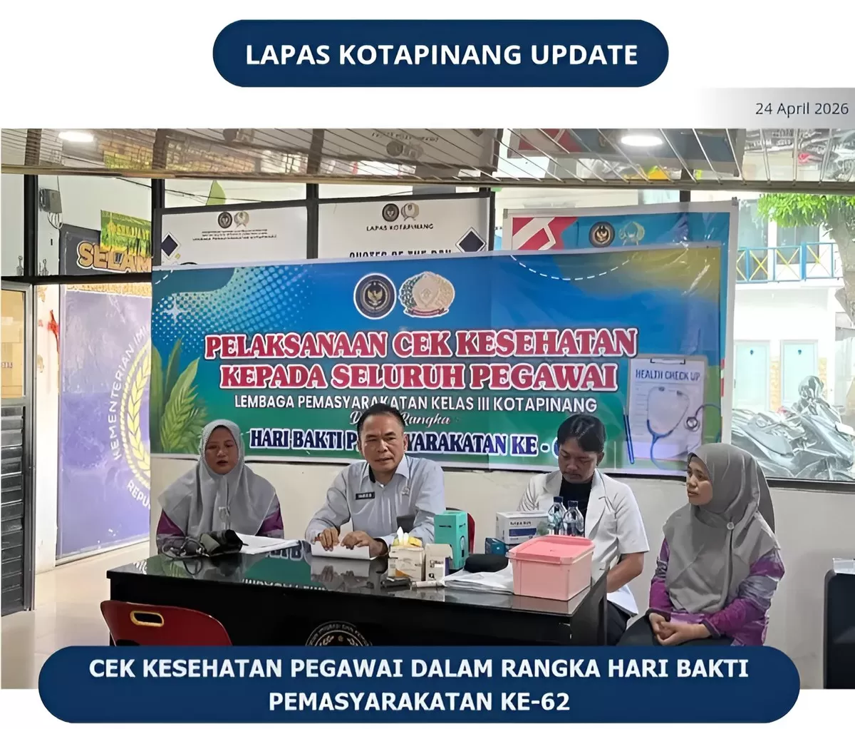 Kalapas Kotapinang Saat Kegiatan Pemeriksaan Kesehatan Pegawai