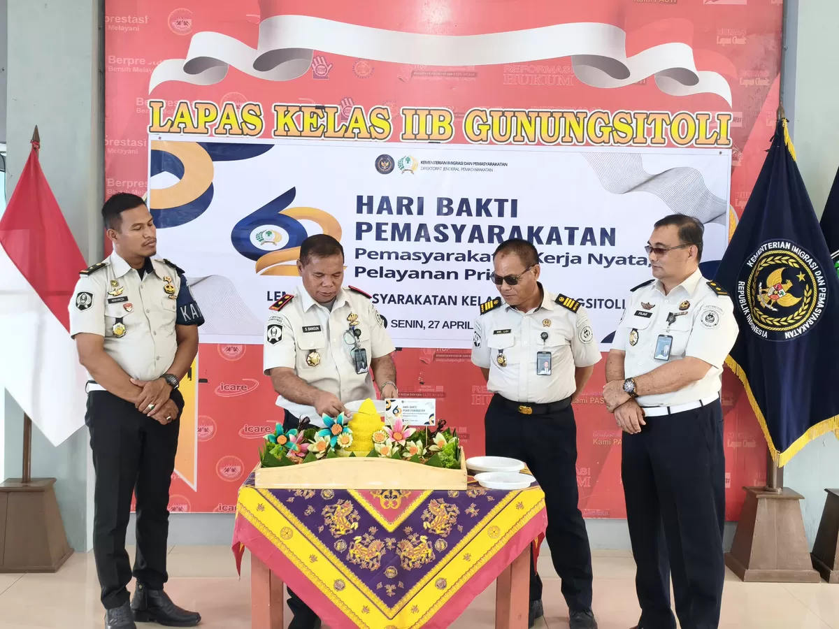 Kalapas Gunungsitoli dan Jajaran Saat Acara Puncak HBP ke-62