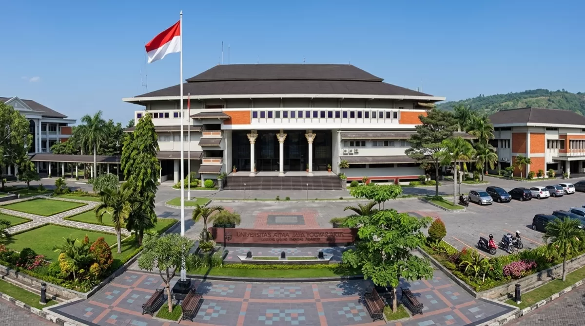 Tampak depan Gedung Universitas Atma Jaya Yogyakarta (UAJY)  (Istimewa)