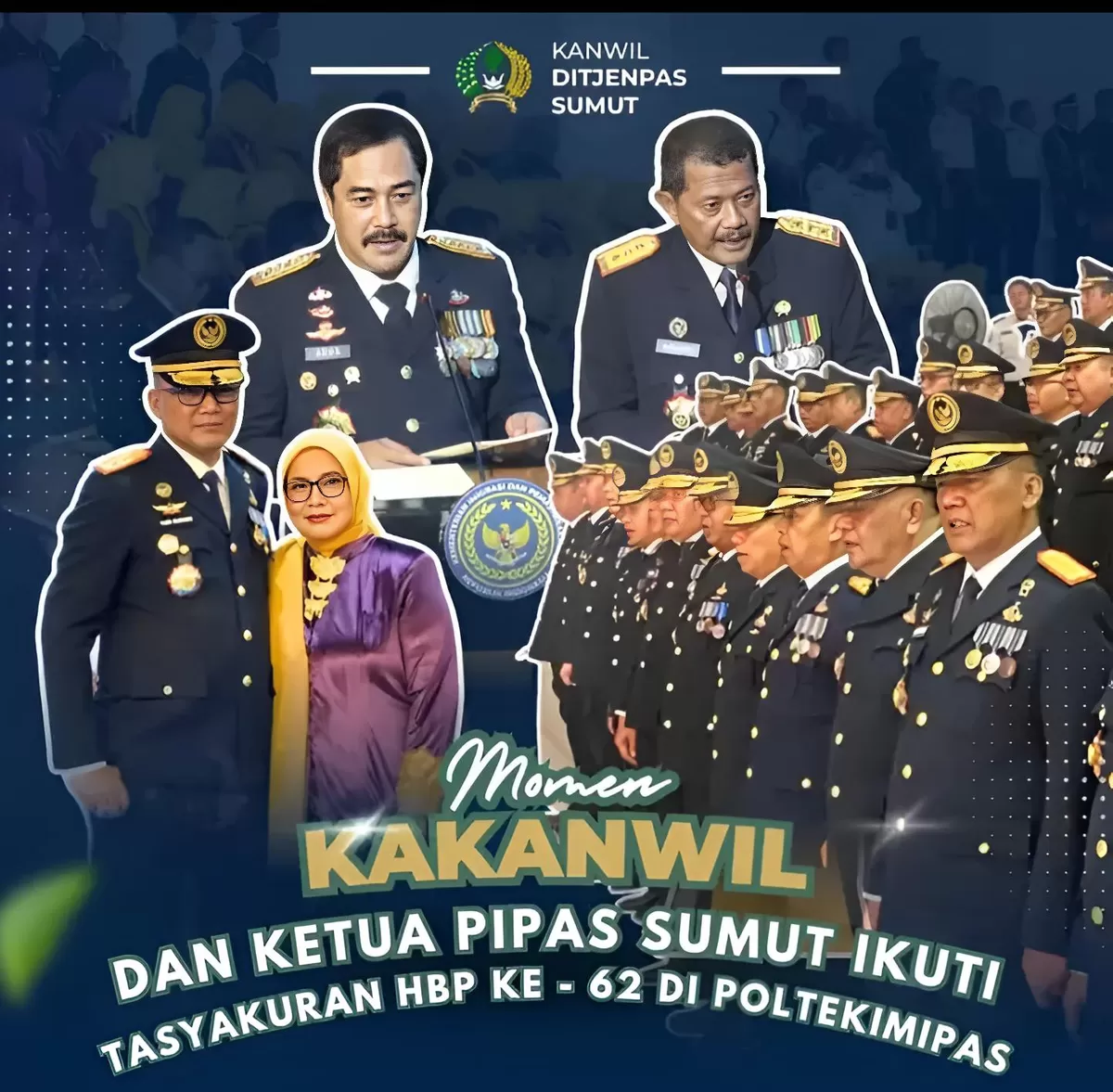 Kakanwil Ditjenpas Sumut Saat Mengikuti Tasyakuran HBP ke-62