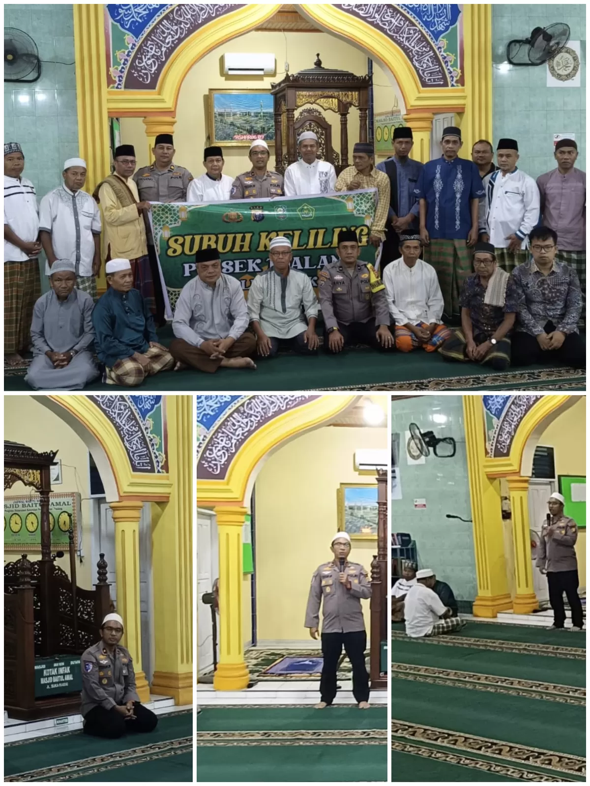 Lewat Subuh Keliling, Kapolsek Tualang Bangun Kesadaran Kamtibmas dan Anti Narkoba