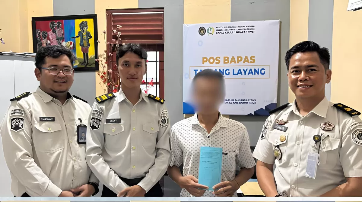 PK Bapas Muara Teweh Saat Pelayanan di Pos Bapas di Rutan Kelas Tamiang Layang