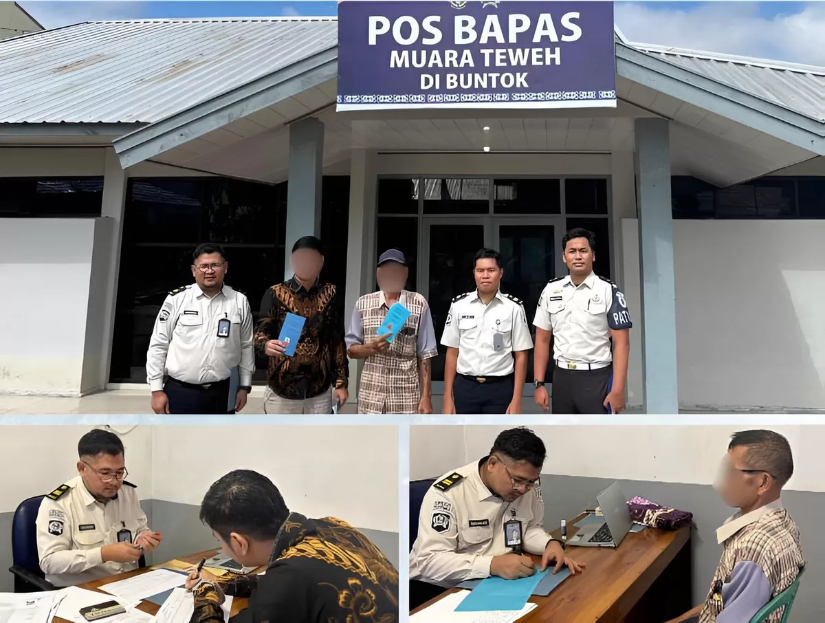Petugas Bapas Muara Teweh Saat Registrasi dan Penerimaan Klien