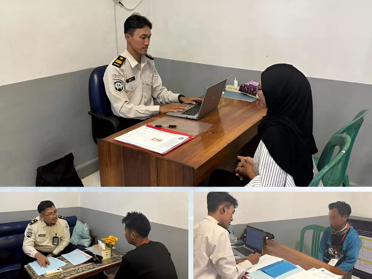 Petugas PK Bapas Muara Teweh Saat Kegiatan Litmas