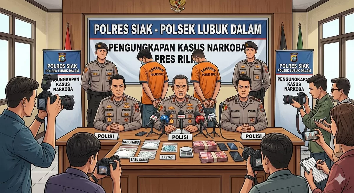 POLSEK LUBUK DALAM GULUNG DUA KURIR SABU DI PERBATASAN KAMPUNG DALAM