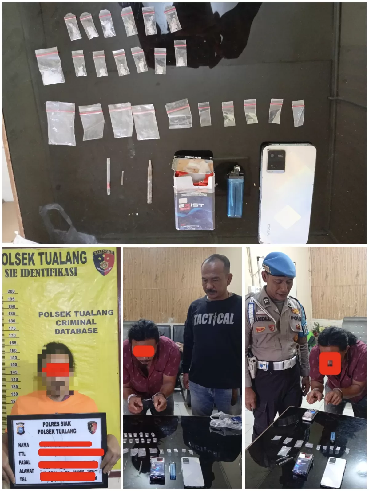 Pengedar Dengan 13 Paket Sabu di Perawang Tak Berkutik Diciduk Tim Lebah Polsek Tualang Dalam Ops Antik 2026*