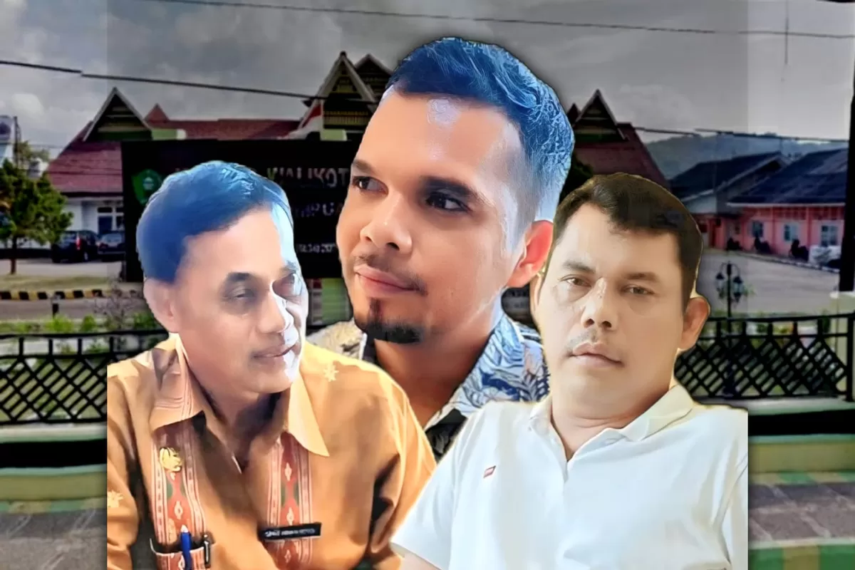 Dari kiri ke kanan: Saut Harahap, Kepala Dinas Sosial Zufri Nasution, Kepala BPBD Dedi Iriansyah (Istimewa)