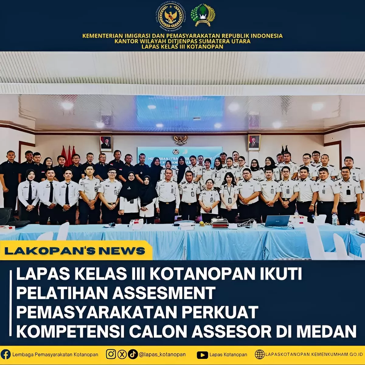 Petugas Lapas Kotanopan Saat Kegiatan Pelatihan dan Pendampingan Praktik Asesmen RRI dan ISPN