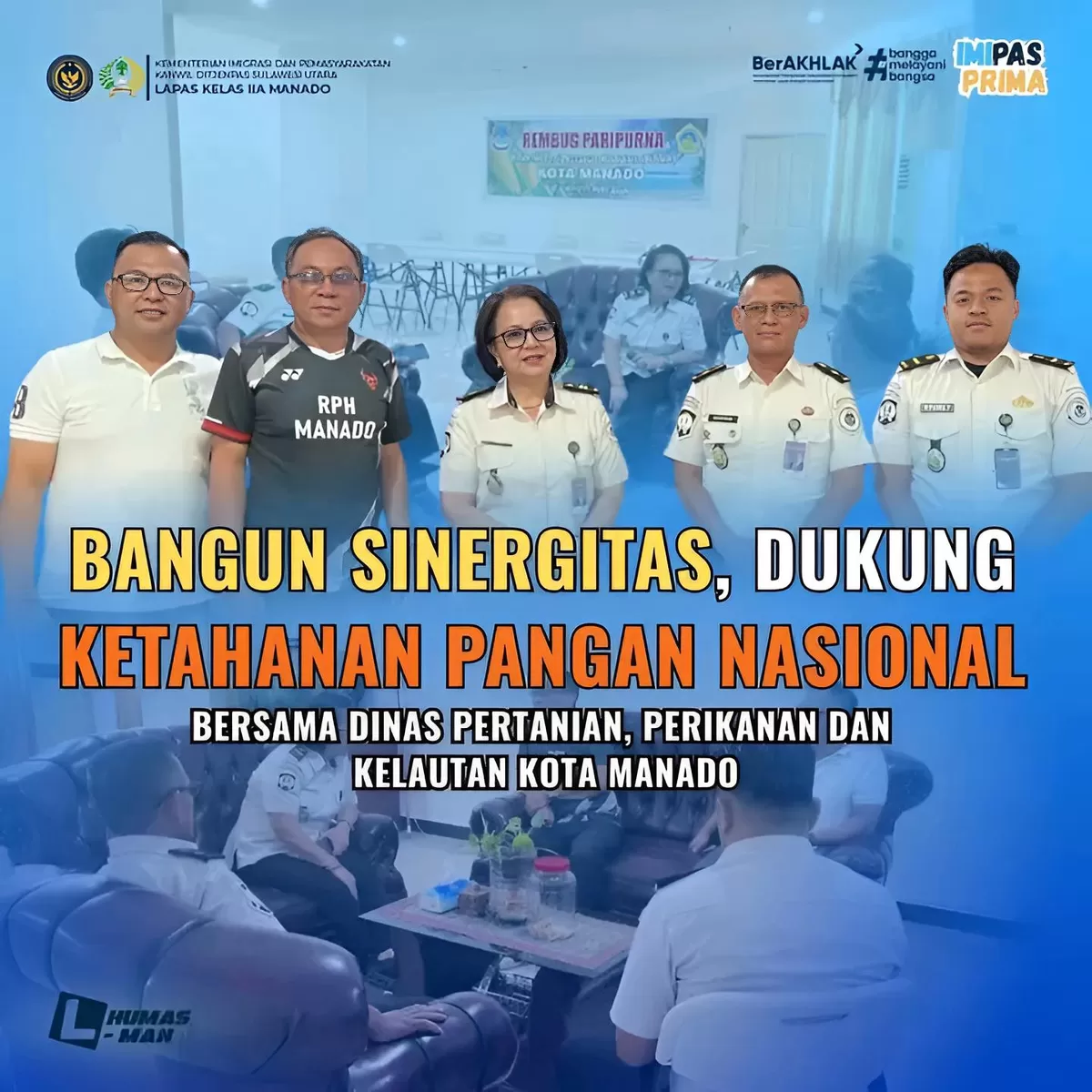 Petugas Lapas Manado Bersama Pihak DPPK Kota Manado