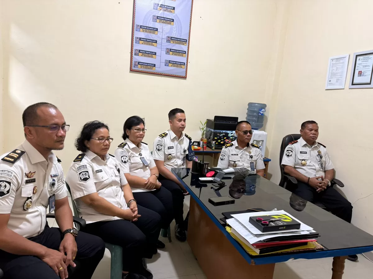 Kalapas Gunungsitoli dan Jajaran Saat Kegiatan Bimtek SIMONEV BAMA Versi 2