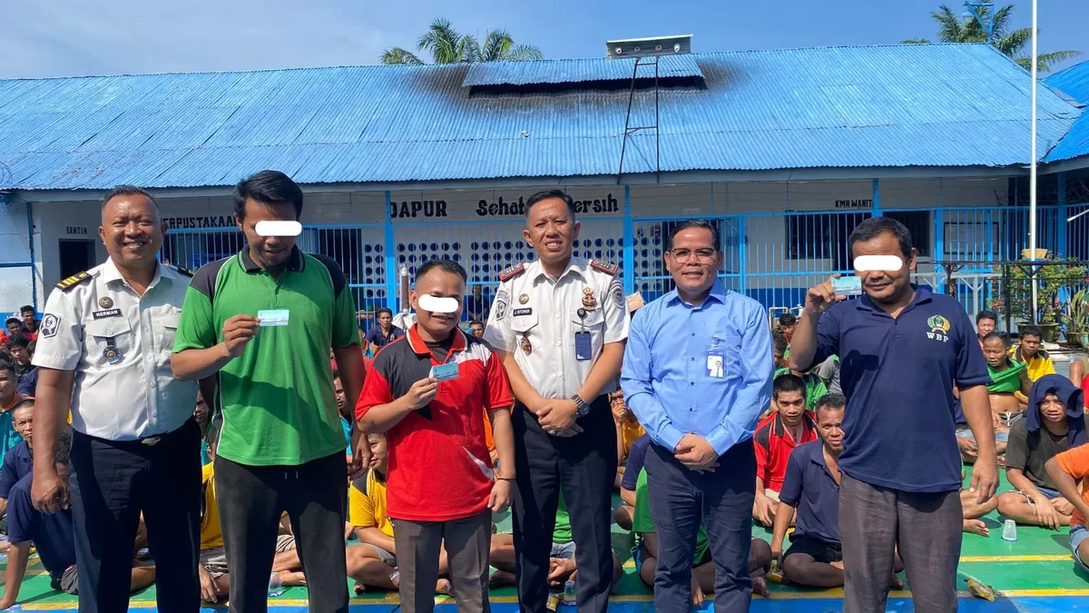 Kalapas Gunungtua Bersama BRI KCP Gunungtua Saat Sosialisasi Kartu Brizzi kepada WBP