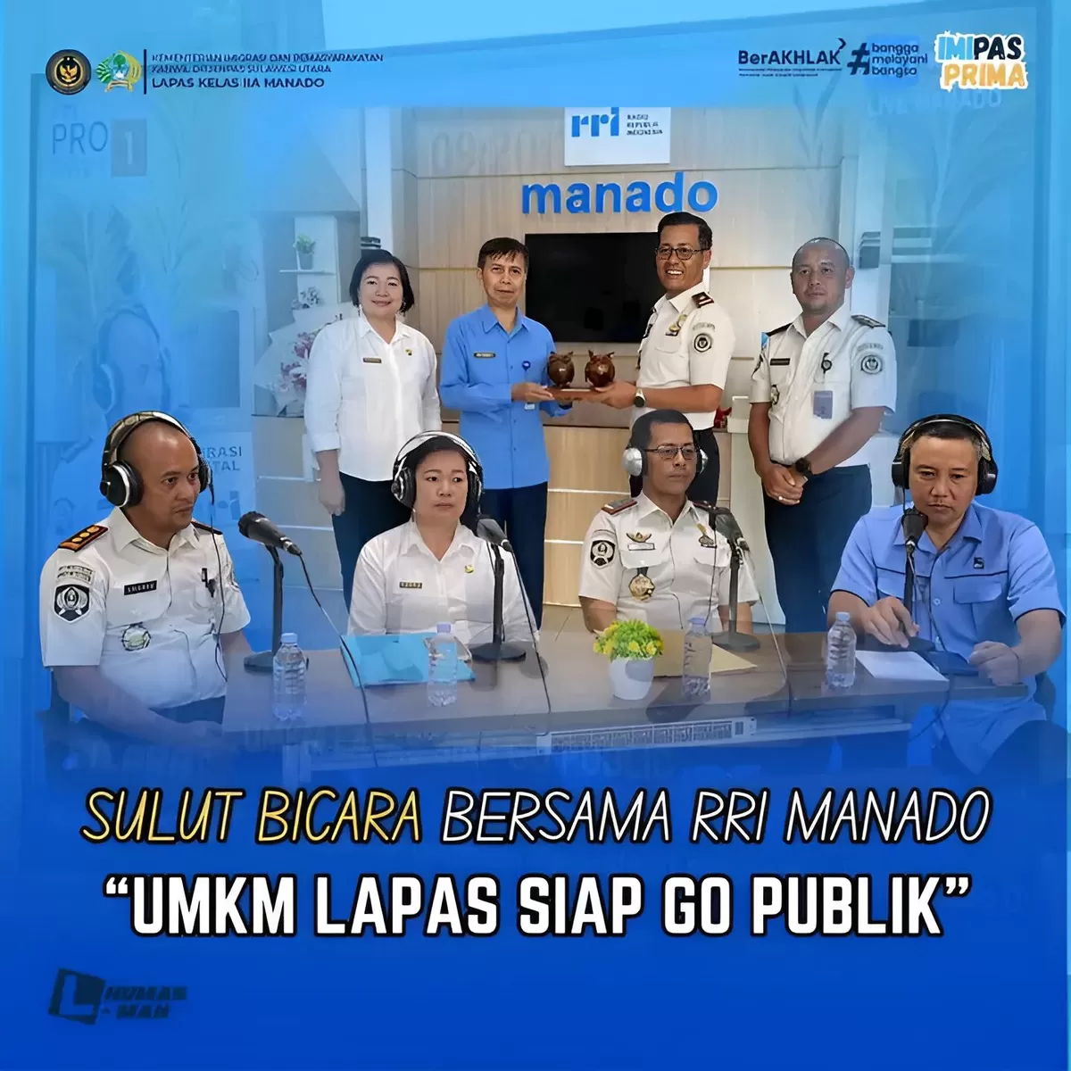 Kalapas Manado Saat Jadi Narasumber di RRI Manado