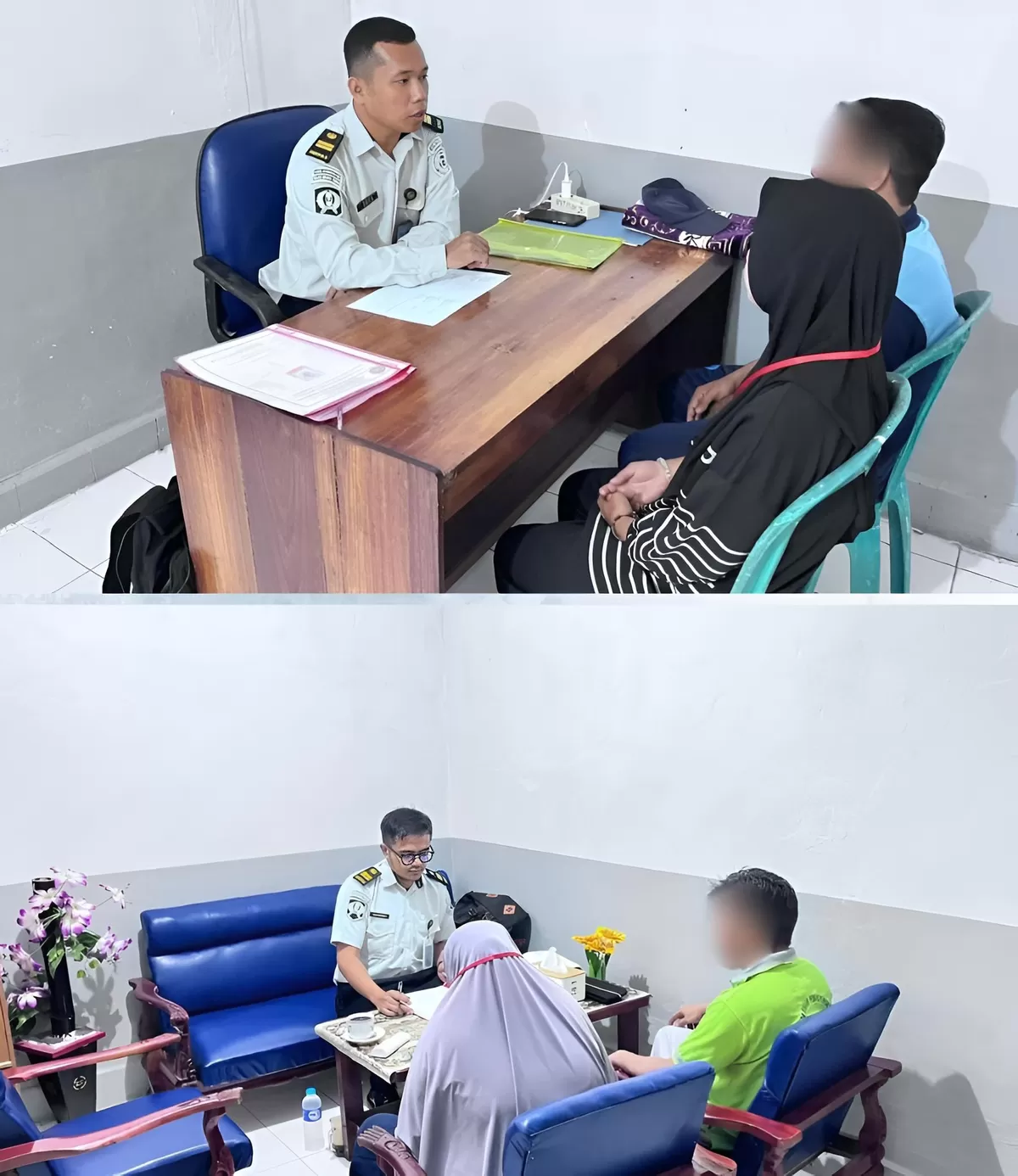 PK Bapas Muara Teweh Saat Kegiatan Litmas di Pos Bapas