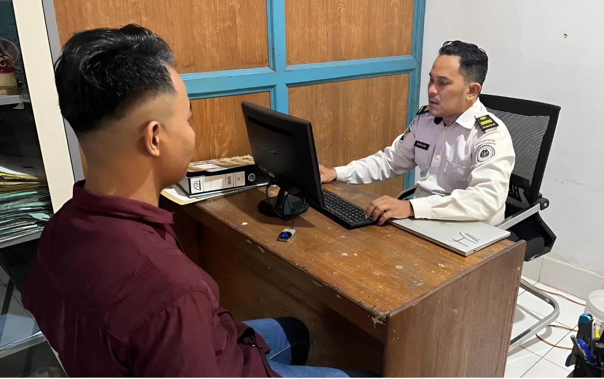 PK Bapas Muara Teweh Saat Kegiatan Registrasi Klien