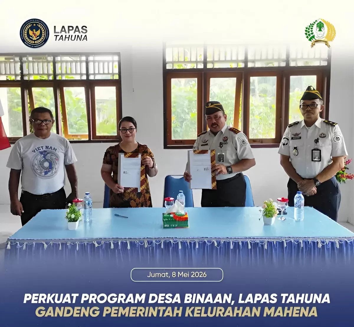 Kalapas Tahuna Bersama Lurah Mahena