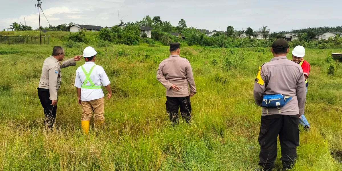 Ketahanan Pangan Jadi Prioritas, Polsek Tualang Tinjau Kesiapan Lahan PT.AIP
