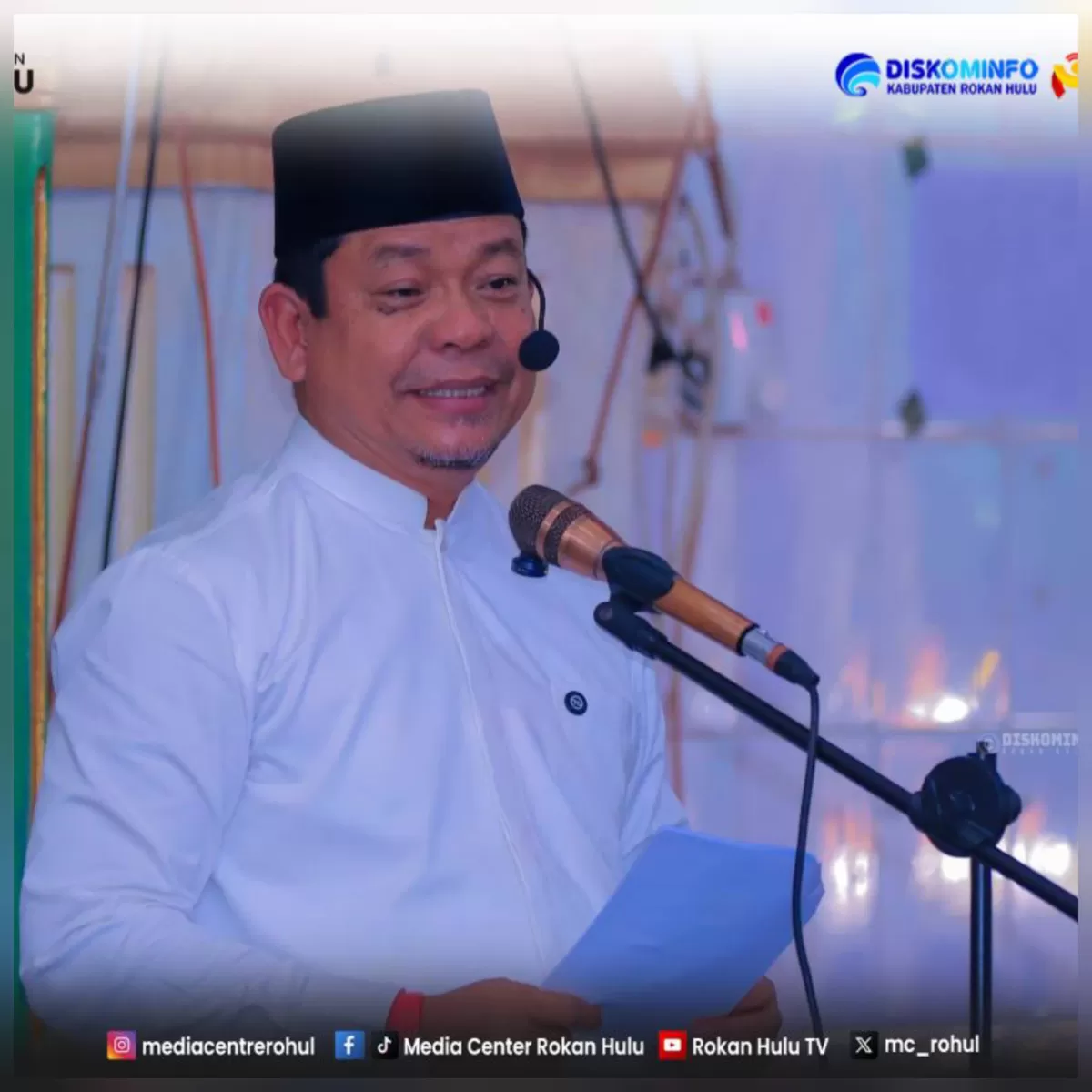 Foto: Wakil Bupati Rokan Hulu Hadiri Silaturahmi Akbar Jama&rsquo;ah Tariqat Naqsyabandiyah di Kumpulan Bonjol Pasaman, Haul Ke-115 Maulana Syeikh Ibrahim Al Khalidi, Kata Sambutan  (Diskominfo Rohul)
