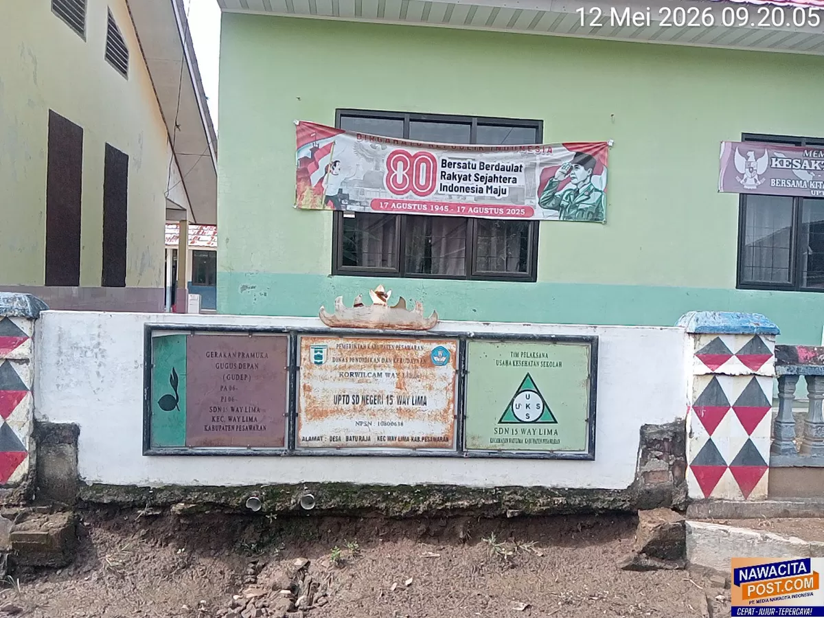 Tampak depan SDN 15 Way Lima, Pesawaran, Lampung  (Amrulloh Nawacita)