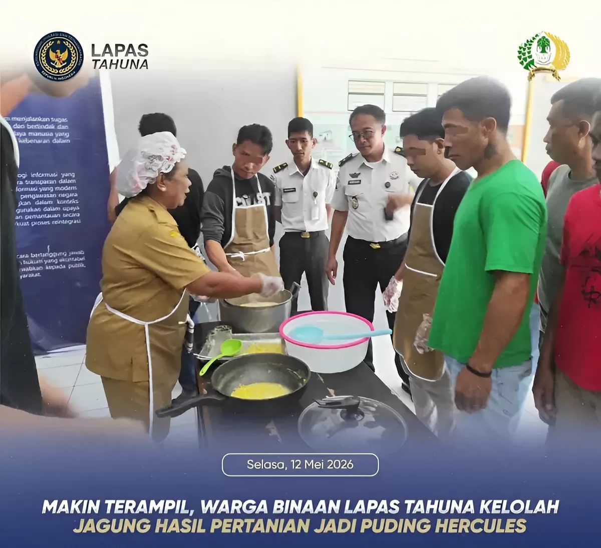 Warga Binaan Lapas Tahuna Saat Mengikuti Kegiatan Pelatihan Life Skills Kemandirian