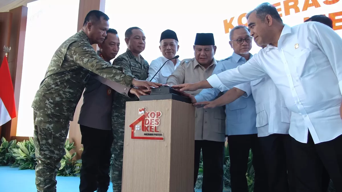 Presiden Republik Indonesia Prabowo Subianto ketika meresmikan KDKMP, yang dipusatkan di Nganjuk, Jawa Timur  (Istimewa)