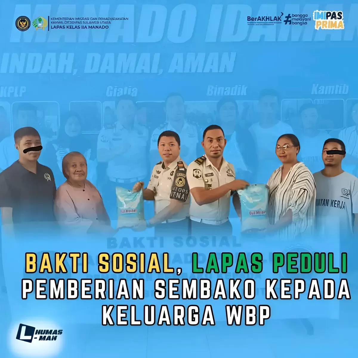 Petugas Lapas Manado Saat Kegiatan Bakti Sosial