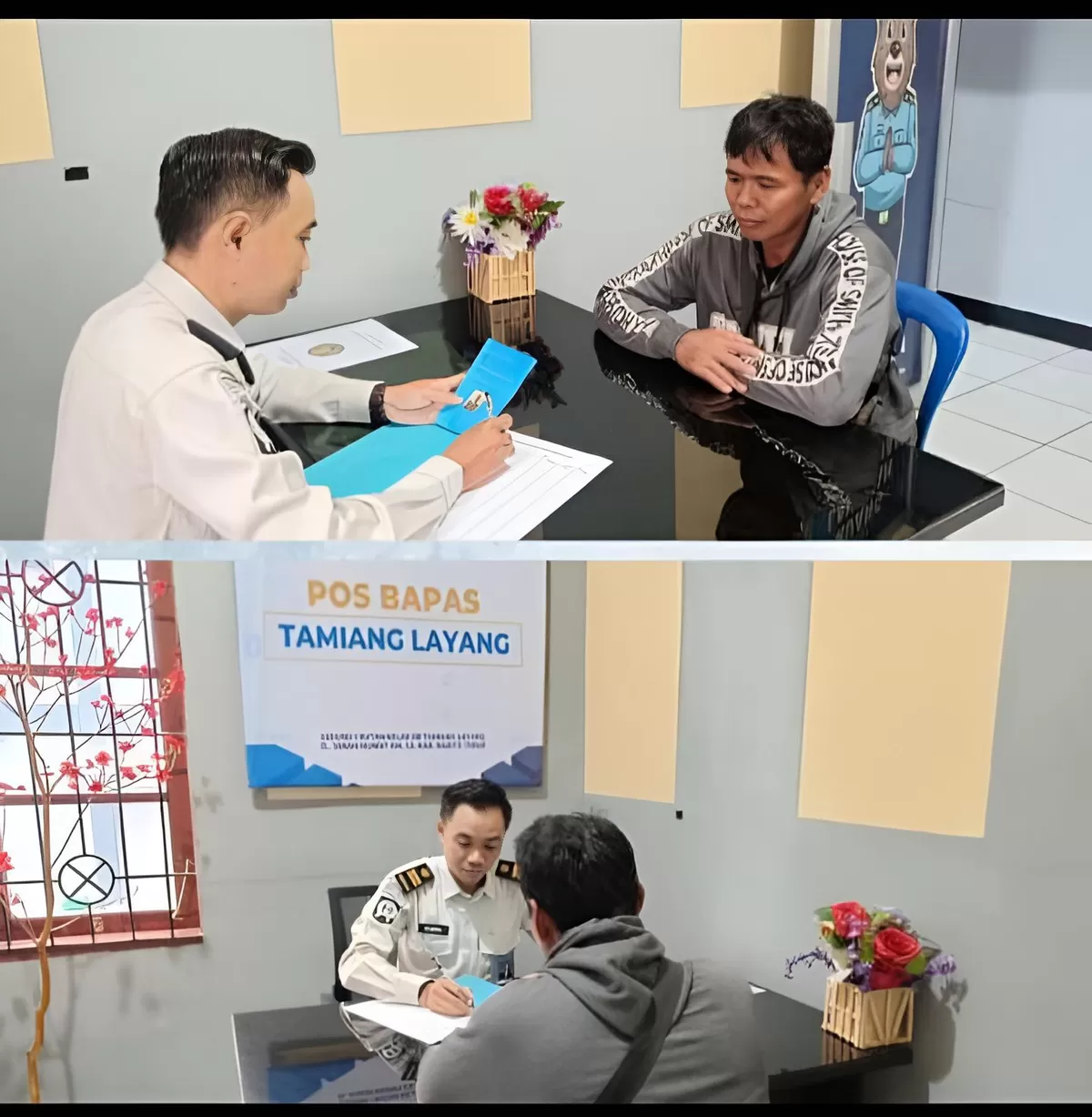 Petugas Bapas Muara Teweh Saat Kegiatan Layanan di di Rutan Tamiang Layang
