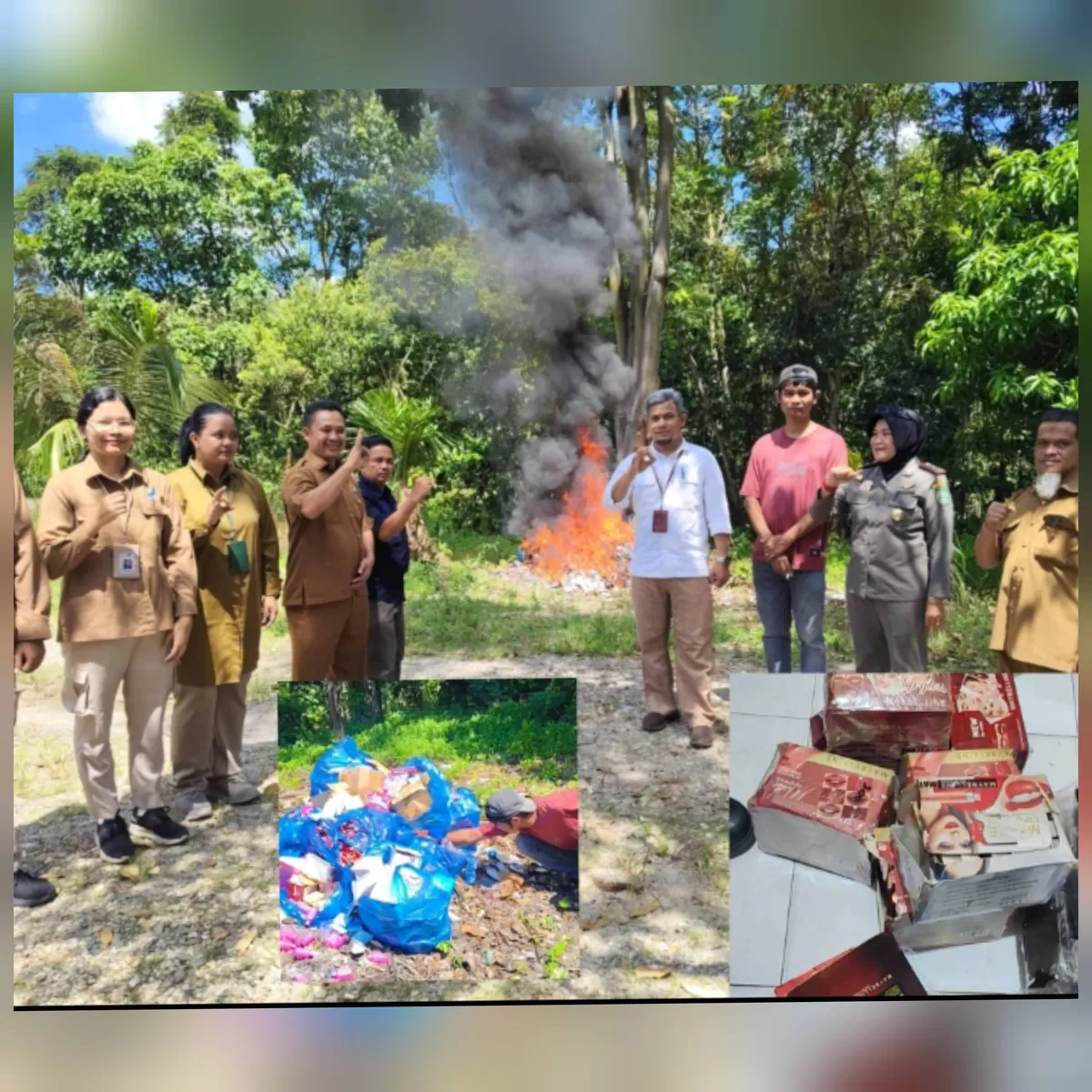 Foto Tim Gabungan Balai Besar POM Di Pekanbaru, Riau, Sita Ribuan Kosmetik Ilegal di Kabupaten Rokan Hulu, Lebih dari 40 Merek Dimusnahkan di Tempat (NAWACITAPOST.COM)