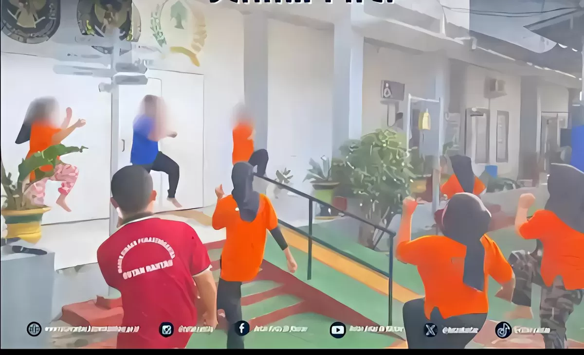 WBP Rutan Rantau Saat Mengikuti Kegiatan Senam Pagi